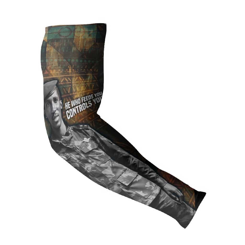 Thomas Sankara Arm Sleeves Burkina Faso Africa Self-Reliance Message and Military Portrait - Wonder Print Shop