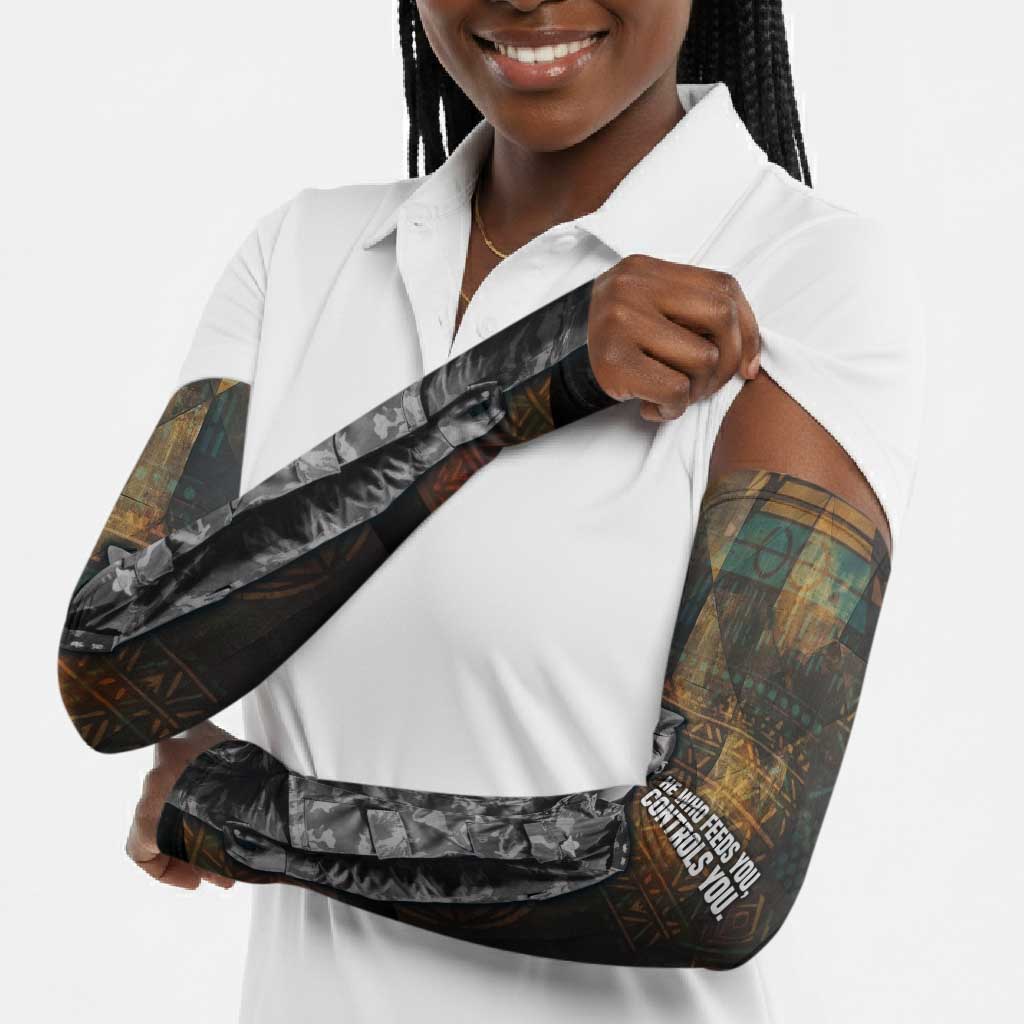 Thomas Sankara Arm Sleeves Burkina Faso Africa Self-Reliance Message and Military Portrait - Wonder Print Shop
