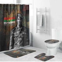 Thomas Sankara Bathroom Set Burkina Faso Africa Self-Reliance Message and Military Portrait - Wonder Print Shop