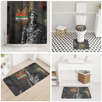 Thomas Sankara Bathroom Set Burkina Faso Africa Self-Reliance Message and Military Portrait - Wonder Print Shop