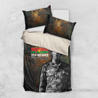 Thomas Sankara Bedding Set Burkina Faso Africa Self-Reliance Message and Military Portrait - Wonder Print Shop