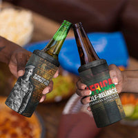 Thomas Sankara 4 in 1 Can Cooler Tumbler Burkina Faso Africa Self-Reliance Message and Military Portrait - Wonder Print Shop