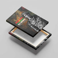 Thomas Sankara Canvas Wall Art Burkina Faso Africa Self-Reliance Message and Military Portrait - Wonder Print Shop