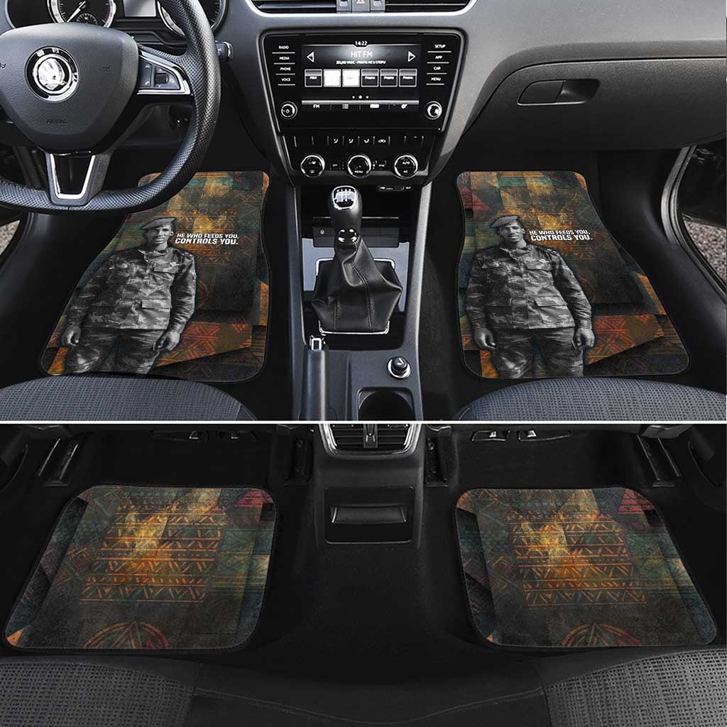 Thomas Sankara Car Mats Burkina Faso Africa Self-Reliance Message and Military Portrait - Wonder Print Shop
