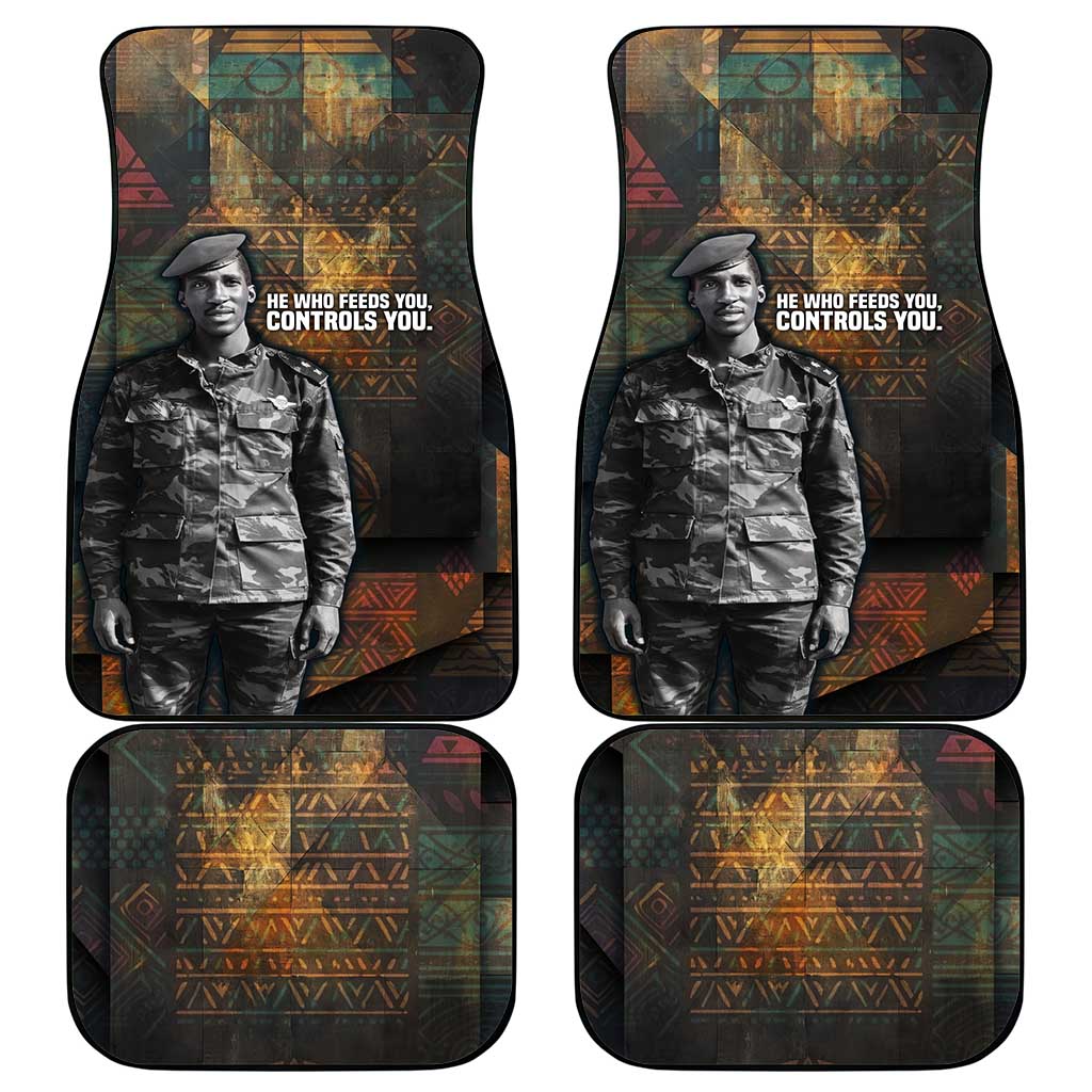 Thomas Sankara Car Mats Burkina Faso Africa Self-Reliance Message and Military Portrait - Wonder Print Shop