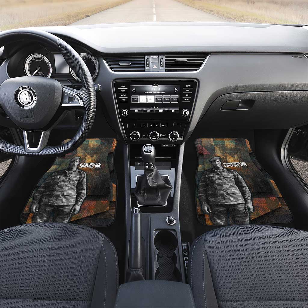 Thomas Sankara Car Mats Burkina Faso Africa Self-Reliance Message and Military Portrait - Wonder Print Shop