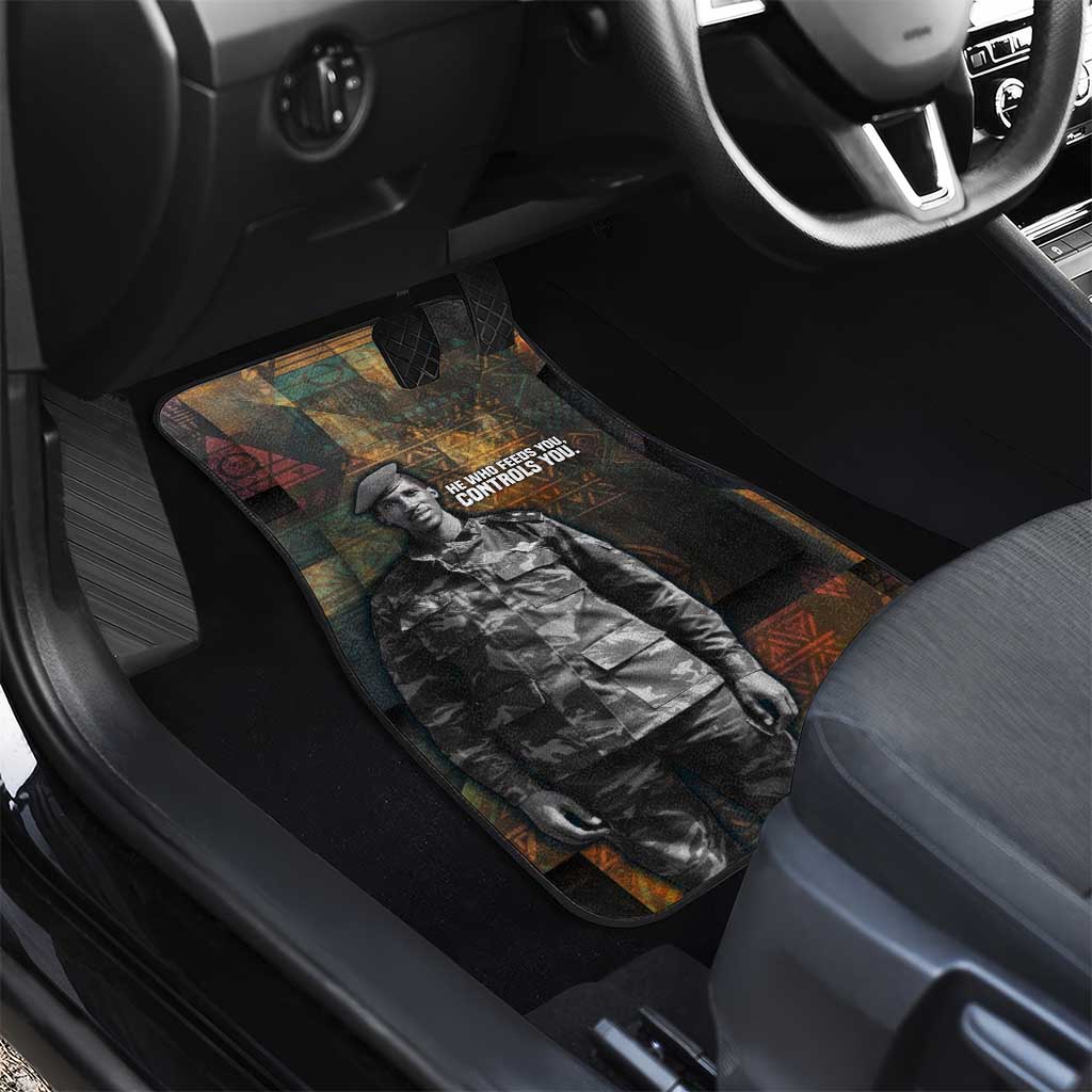 Thomas Sankara Car Mats Burkina Faso Africa Self-Reliance Message and Military Portrait - Wonder Print Shop