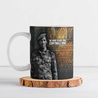 Thomas Sankara Ceramic Mug Burkina Faso Africa Self-Reliance Message and Military Portrait - Wonder Print Shop