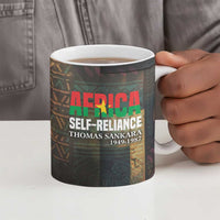 Thomas Sankara Ceramic Mug Burkina Faso Africa Self-Reliance Message and Military Portrait - Wonder Print Shop