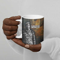 Thomas Sankara Ceramic Mug Burkina Faso Africa Self-Reliance Message and Military Portrait - Wonder Print Shop