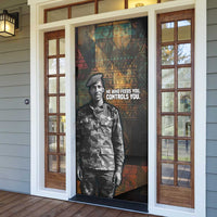 Thomas Sankara Door Cover Burkina Faso Africa Self-Reliance Message and Military Portrait - Wonder Print Shop