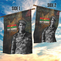 Thomas Sankara Garden Flag Burkina Faso Africa Self-Reliance Message and Military Portrait - Wonder Print Shop