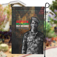 Thomas Sankara Garden Flag Burkina Faso Africa Self-Reliance Message and Military Portrait - Wonder Print Shop