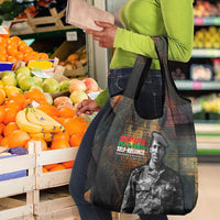 Thomas Sankara Grocery Bag Burkina Faso Africa Self-Reliance Message and Military Portrait - Wonder Print Shop