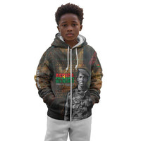 Thomas Sankara Kid Hoodie Burkina Faso Africa Self-Reliance Message and Military Portrait - Wonder Print Shop
