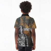 Thomas Sankara Kid Polo Shirt Burkina Faso Africa Self-Reliance Message and Military Portrait - Wonder Print Shop