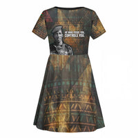 Thomas Sankara Kid Short Sleeve Dress Burkina Faso Africa Self-Reliance Message and Military Portrait - Wonder Print Shop