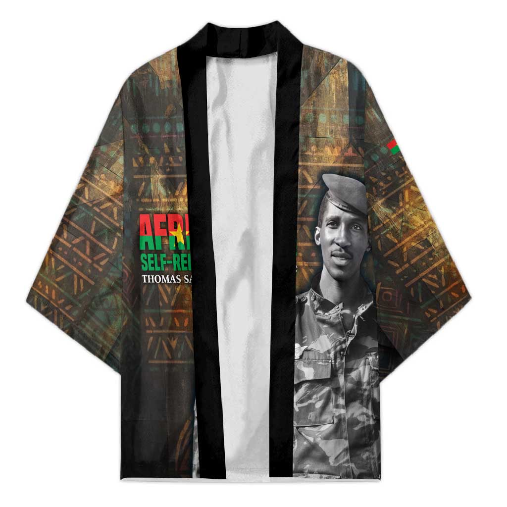 Thomas Sankara Kimono Burkina Faso Africa Self-Reliance Message and Military Portrait - Wonder Print Shop