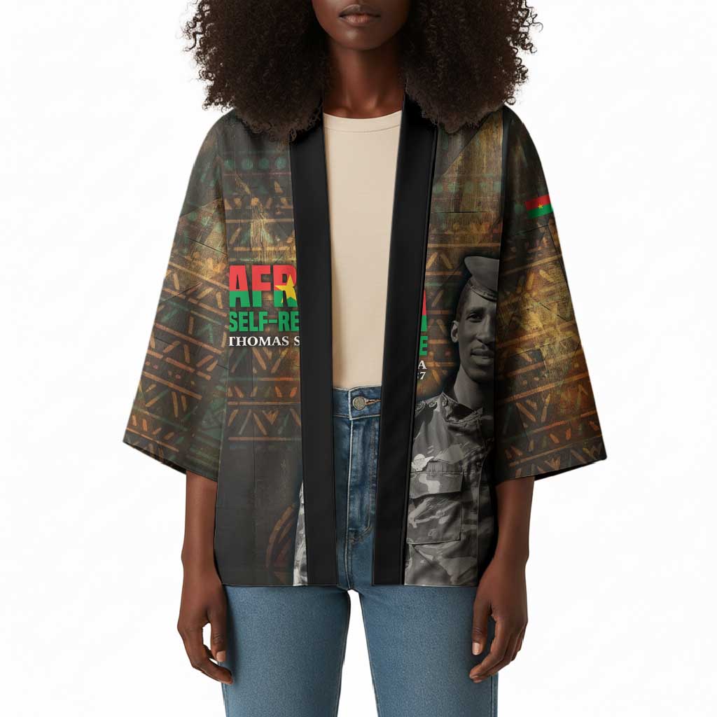 Thomas Sankara Kimono Burkina Faso Africa Self-Reliance Message and Military Portrait - Wonder Print Shop