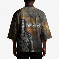 Thomas Sankara Kimono Burkina Faso Africa Self-Reliance Message and Military Portrait - Wonder Print Shop