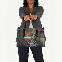 Thomas Sankara Leather Bag Burkina Faso Africa Self-Reliance Message and Military Portrait - Wonder Print Shop