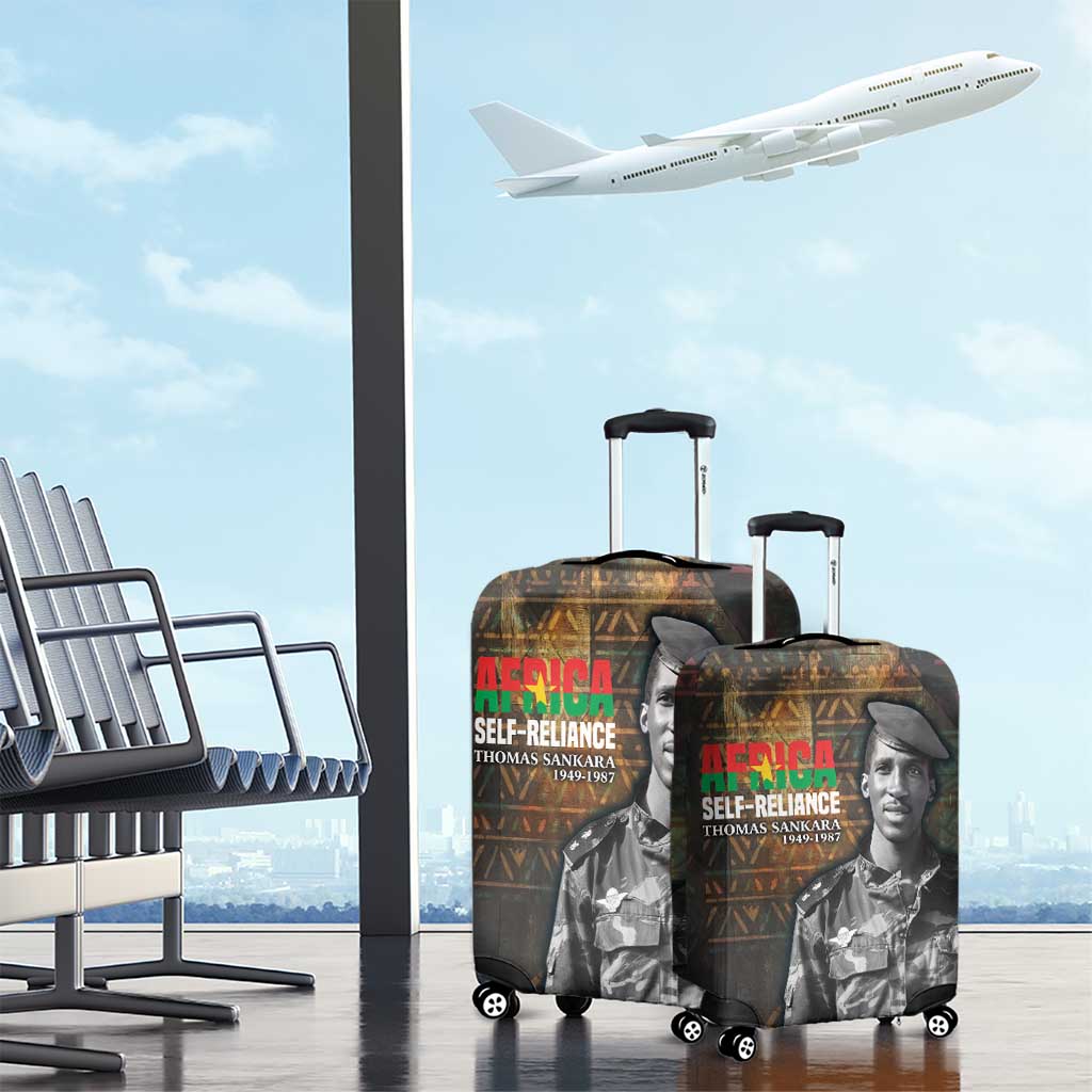 Thomas Sankara Luggage Cover Burkina Faso Africa Self-Reliance Message and Military Portrait - Wonder Print Shop