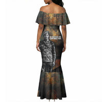Thomas Sankara Mermaid Dress Burkina Faso Africa Self-Reliance Message and Military Portrait - Wonder Print Shop