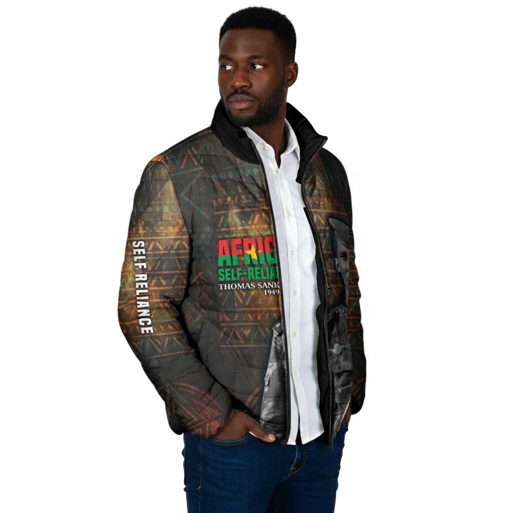 Thomas Sankara Padded Jacket Burkina Faso Africa Self-Reliance Message and Military Portrait - Wonder Print Shop