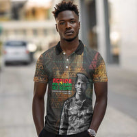 Thomas Sankara Polo Shirt Burkina Faso Africa Self-Reliance Message and Military Portrait - Wonder Print Shop