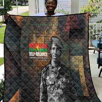 Thomas Sankara Quilt Burkina Faso Africa Self-Reliance Message and Military Portrait - Wonder Print Shop