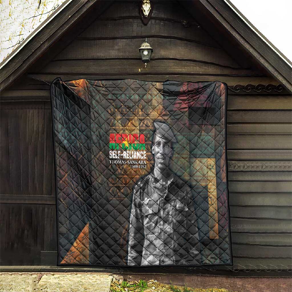 Thomas Sankara Quilt Burkina Faso Africa Self-Reliance Message and Military Portrait - Wonder Print Shop
