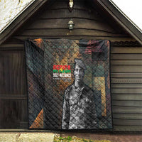 Thomas Sankara Quilt Burkina Faso Africa Self-Reliance Message and Military Portrait - Wonder Print Shop