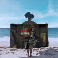 Thomas Sankara Sarong Burkina Faso Africa Self-Reliance Message and Military Portrait - Wonder Print Shop