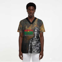 Thomas Sankara Scrub Top Burkina Faso Africa Self-Reliance Message and Military Portrait - Wonder Print Shop
