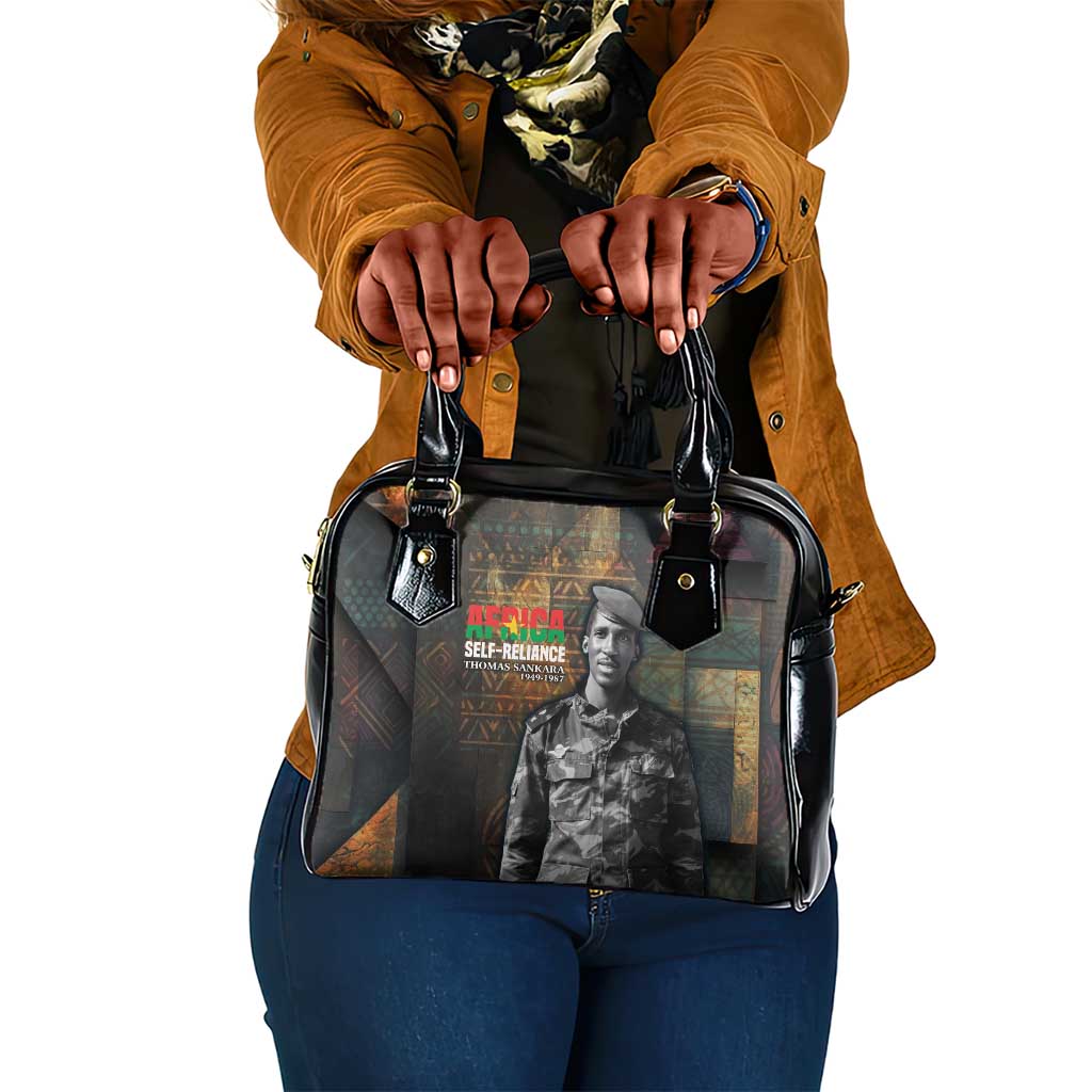 Thomas Sankara Shoulder Handbag Burkina Faso Africa Self-Reliance Message and Military Portrait - Wonder Print Shop