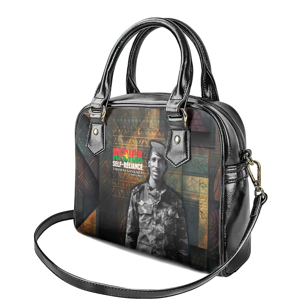 Thomas Sankara Shoulder Handbag Burkina Faso Africa Self-Reliance Message and Military Portrait - Wonder Print Shop