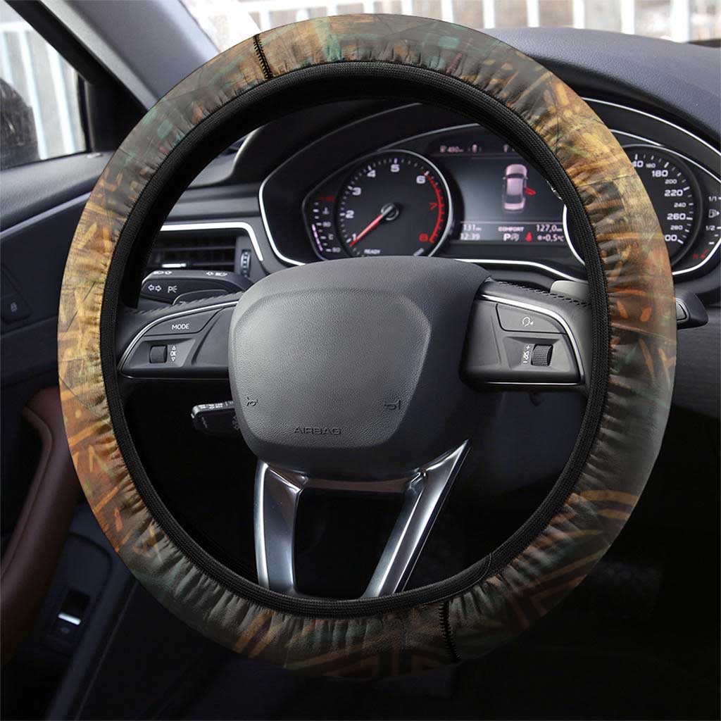 Thomas Sankara Steering Wheel Cover Burkina Faso Africa Self-Reliance Message and Military Portrait - Wonder Print Shop