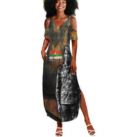 Thomas Sankara Summer Maxi Dress Burkina Faso Africa Self-Reliance Message and Military Portrait - Wonder Print Shop