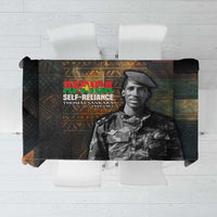 Thomas Sankara Tablecloth Burkina Faso Africa Self-Reliance Message and Military Portrait - Wonder Print Shop