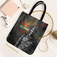 Thomas Sankara Tote Bag Burkina Faso Africa Self-Reliance Message and Military Portrait - Wonder Print Shop
