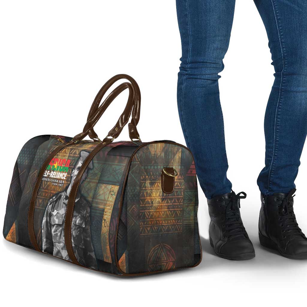 Thomas Sankara Travel Bag Burkina Faso Africa Self-Reliance Message and Military Portrait - Wonder Print Shop