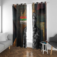 Thomas Sankara Window Curtain Burkina Faso Africa Self-Reliance Message and Military Portrait - Wonder Print Shop