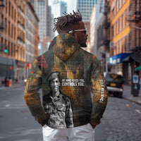 Thomas Sankara Zip Hoodie Burkina Faso Africa Self-Reliance Message and Military Portrait - Wonder Print Shop