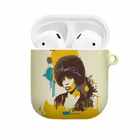 Angela Davis AirPods Case Bold Pop Art Style Freedom Is a Constant Struggle Quote Civil Rights Activist - Wonder Print Shop