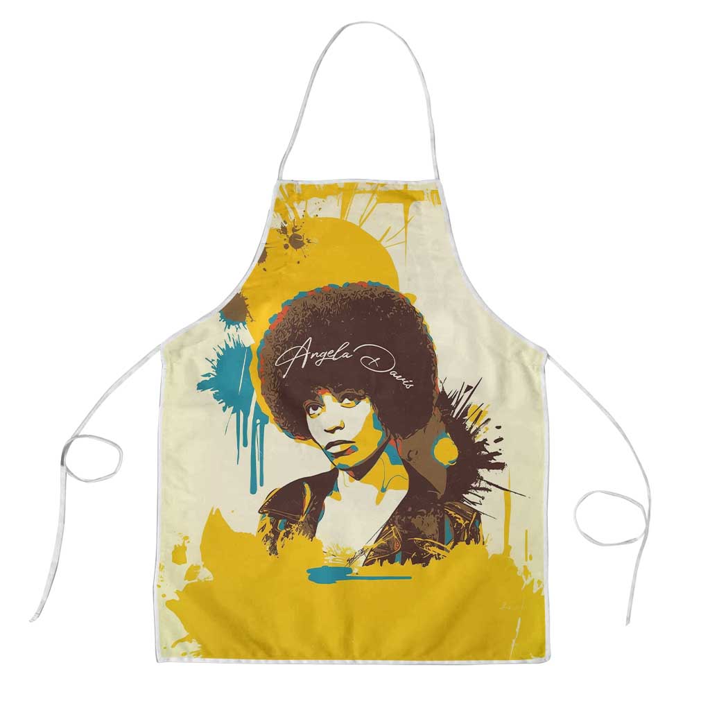 Angela Davis Apron Bold Pop Art Style Freedom Is a Constant Struggle Quote Civil Rights Activist - Wonder Print Shop
