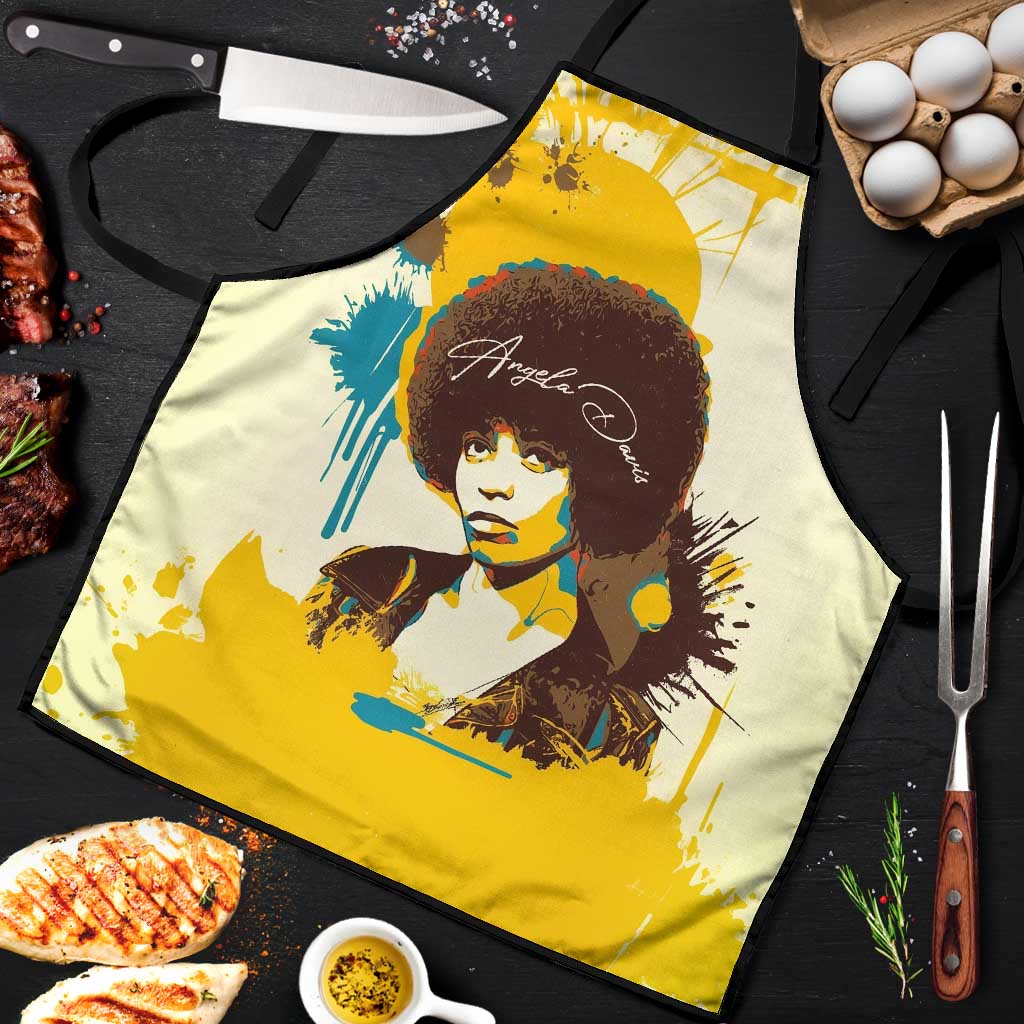 Angela Davis Apron Bold Pop Art Style Freedom Is a Constant Struggle Quote Civil Rights Activist - Wonder Print Shop