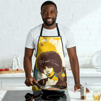 Angela Davis Apron Bold Pop Art Style Freedom Is a Constant Struggle Quote Civil Rights Activist - Wonder Print Shop