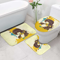 Angela Davis Bathroom Set Bold Pop Art Style Freedom Is a Constant Struggle Quote Civil Rights Activist - Wonder Print Shop