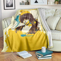Angela Davis Blanket Bold Pop Art Style Freedom Is a Constant Struggle Quote Civil Rights Activist - Wonder Print Shop