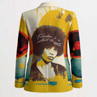 Angela Davis Blazer Bold Pop Art Style Freedom Is a Constant Struggle Quote Civil Rights Activist - Wonder Print Shop